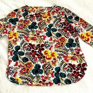 Loft long sleeve floral blouse - size M
